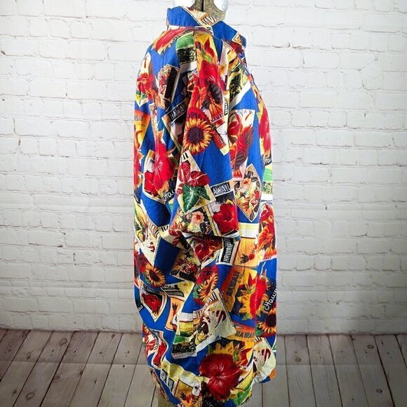 Riggings Blue/Red Hawaiian Shirt S - Picture 5 of 8